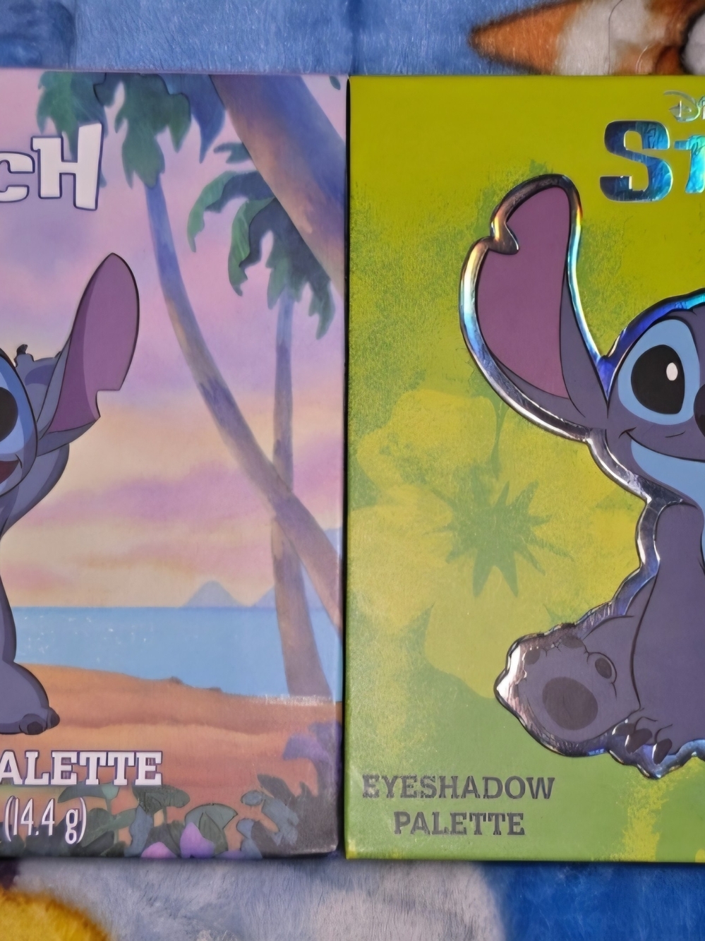 Disney Stitch Eyeshadow Palette with Purple and Green Artwork